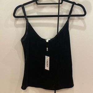 NWT L’AGENCE Black Velvet Lexi Camisole Size XS